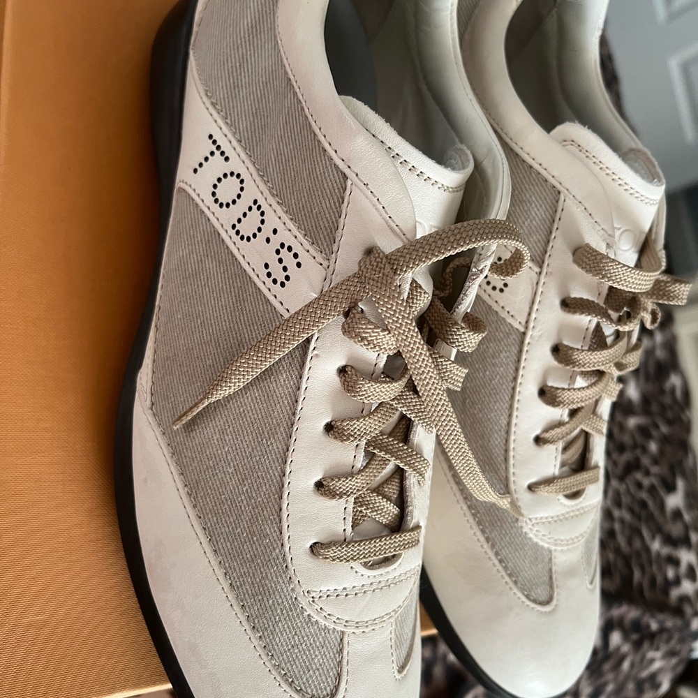 TOD'S men’s Cream Sneakers